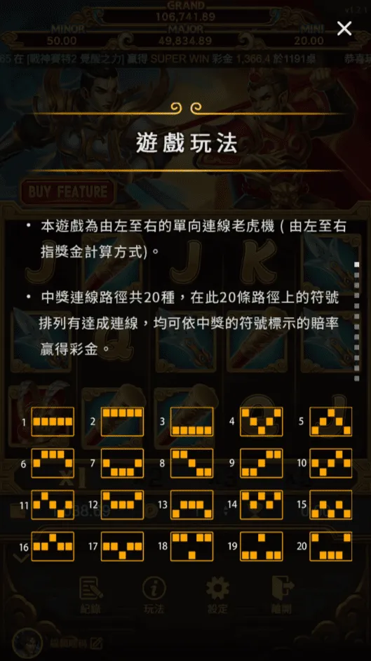 孫行者20條賠付線示意圖