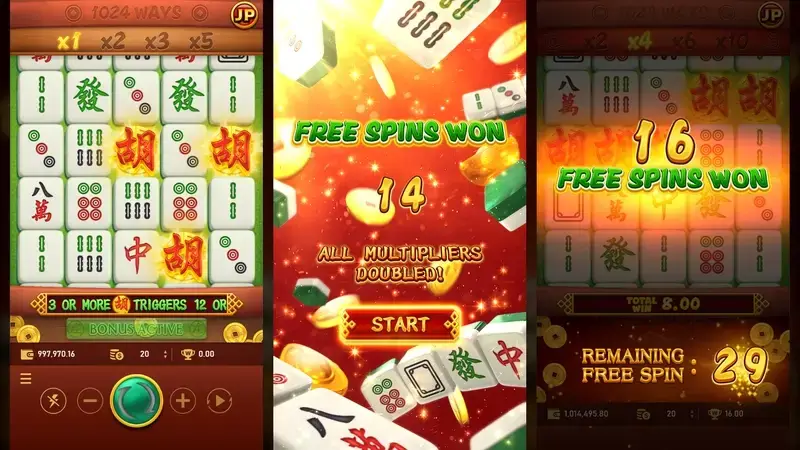 RSG 麻將主題老虎機遊戲畫面