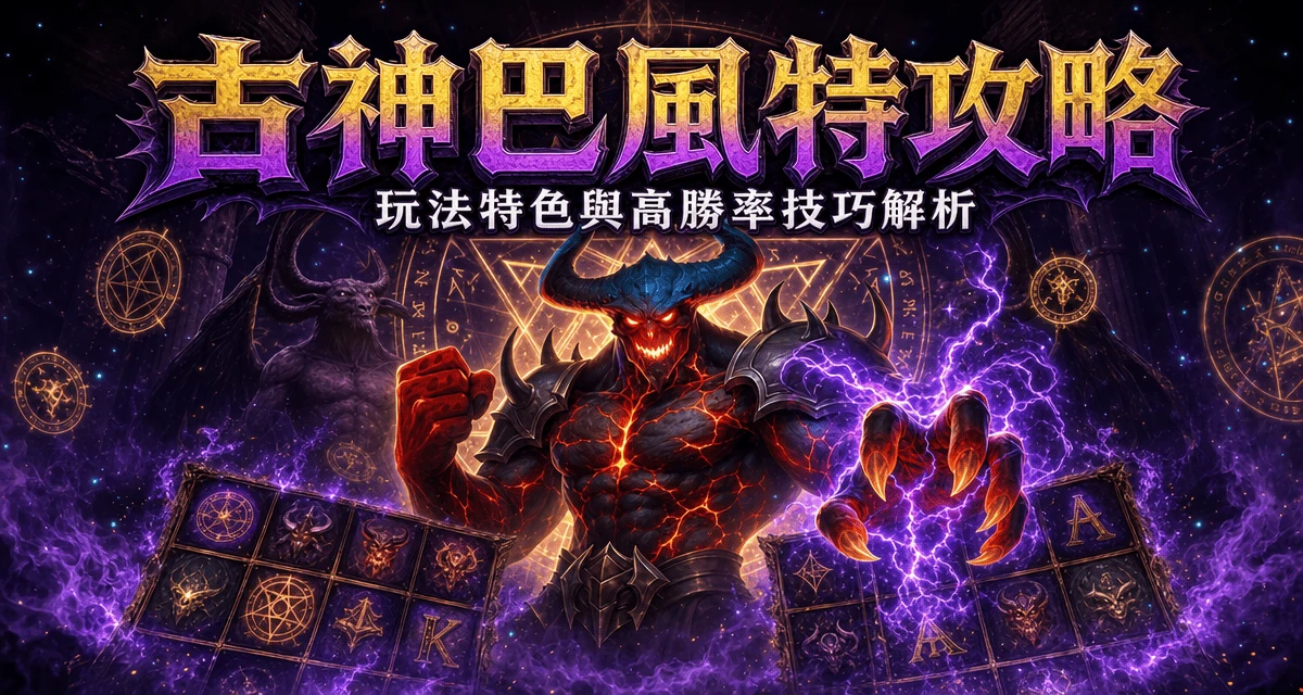 古神巴風特怎麼玩?Cluster Pays、RTP 96.35%與65,536倍規則