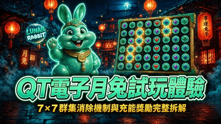 QT電子月兔試玩體驗｜7×7群集消除機制與充能獎勵完整拆解