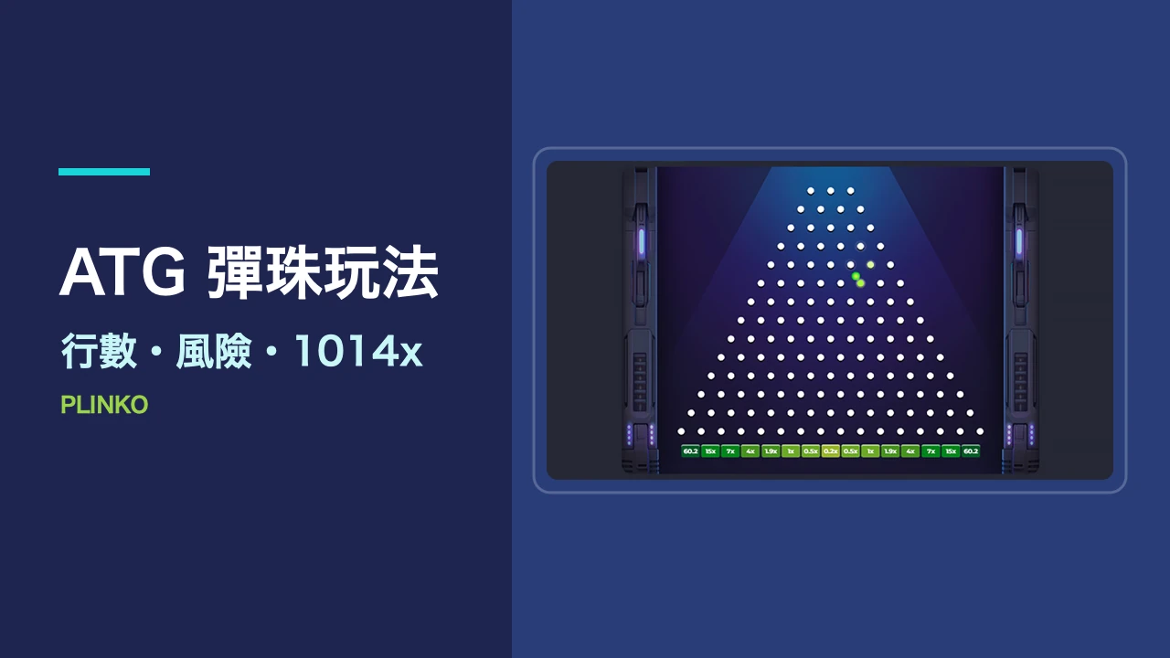 ATG 彈珠玩法|Plinko行數、風險與1014x倍率怎麼看